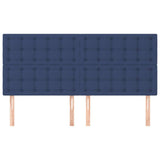Vidaxl hoofdbord blauw 200x5x118 128 cm stof