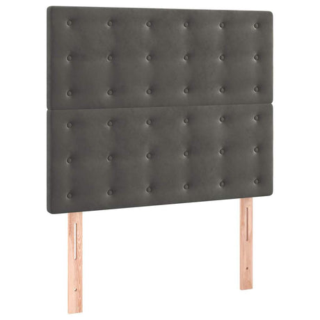 Vidaxl hoofdbord donkergrijs 90x5x118 128 cm fluweel