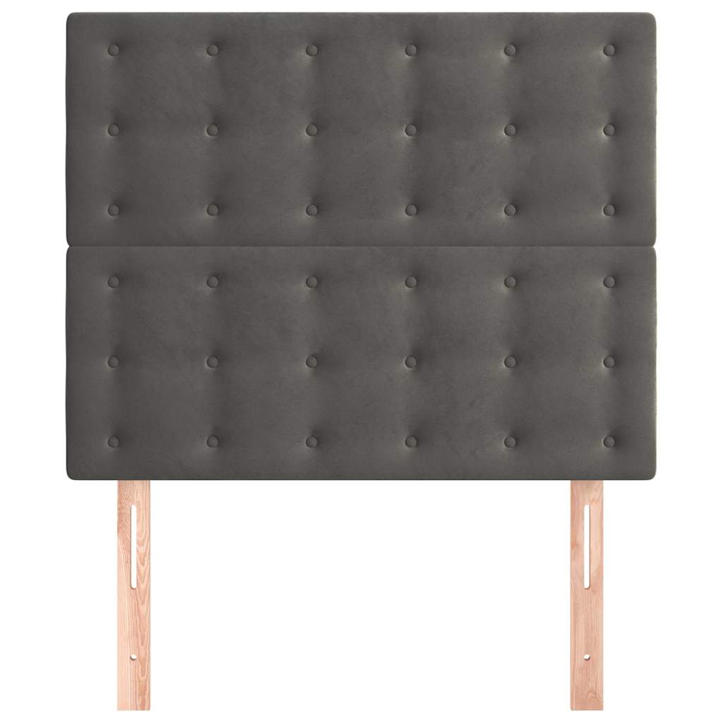 Vidaxl hoofdbord donkergrijs 100x5x118 128 cm fluweel