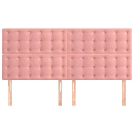 Vidaxl hoofdbord roze 160x5x118 128 cm fluweel