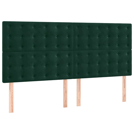 Vidaxl hoofdbord donkergroen 180x5x118 128 cm fluweel