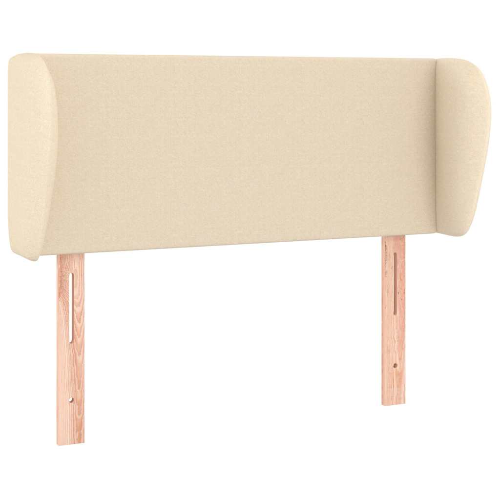 Vidaxl hoofdbord met randen 83x23x78 88 cm stof crèmekleurig