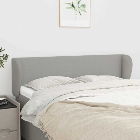 Vidaxl hoofdbord met randen 147x23x78 88 cm stof lichtgrijs