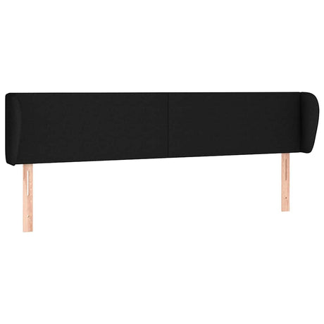 Vidaxl hoofdbord met randen 163x23x78 88 cm stof zwart