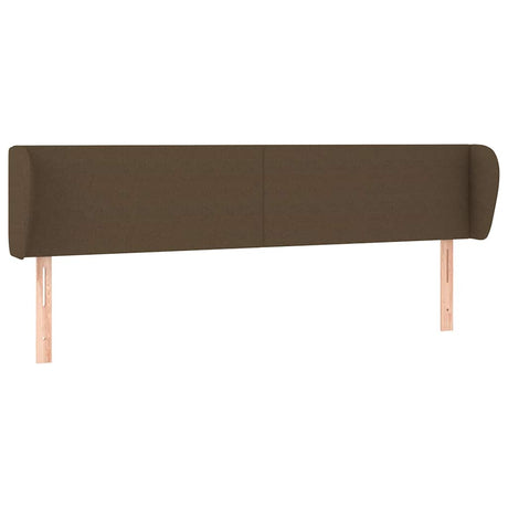 Vidaxl hoofdbord met randen 163x23x78 88 cm stof donkerbruin
