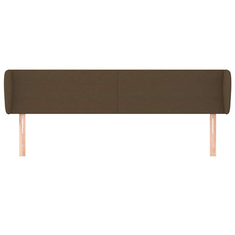 Vidaxl hoofdbord met randen 163x23x78 88 cm stof donkerbruin