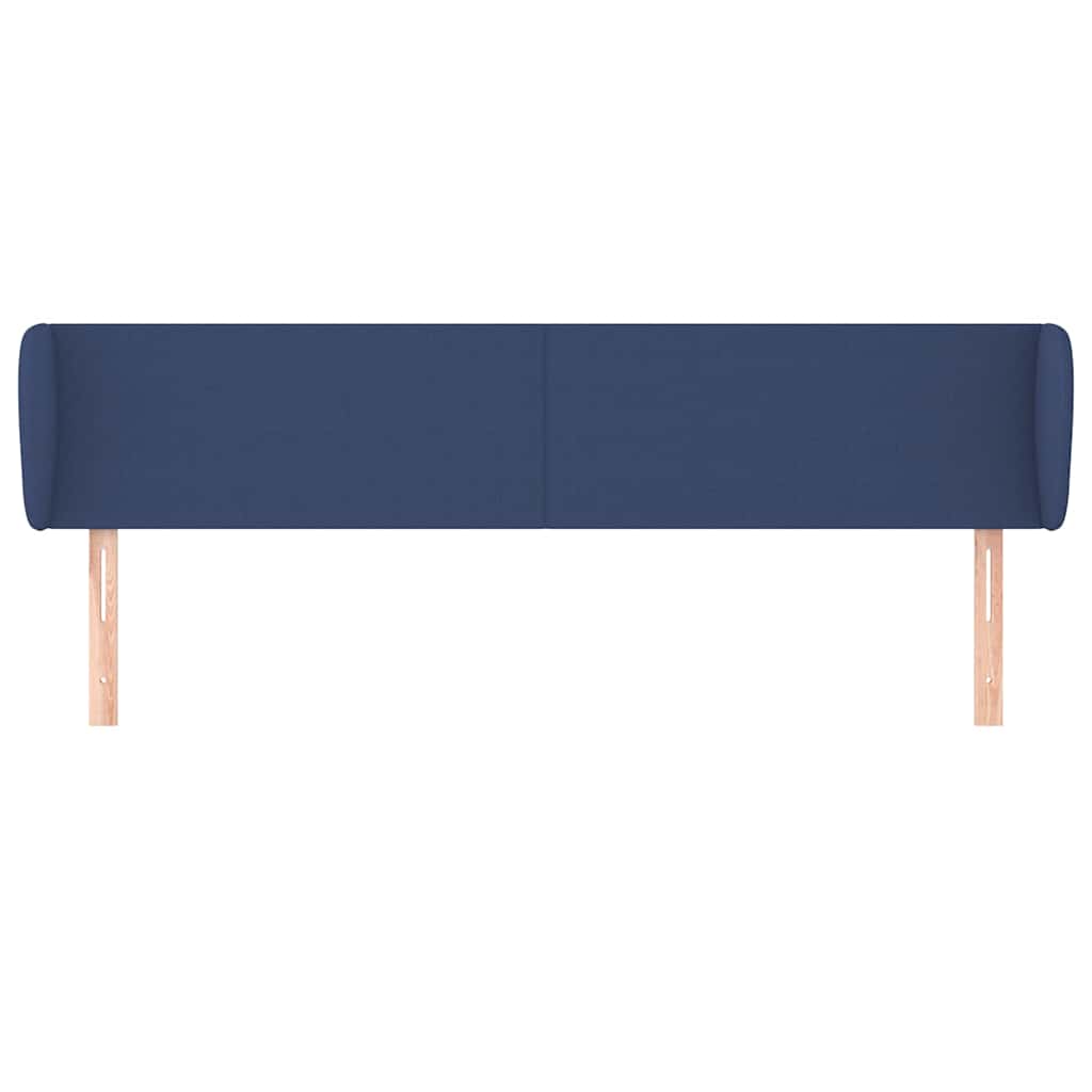 Vidaxl hoofdbord met randen 163x23x78 88 cm stof blauw