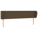 Vidaxl hoofdbord met randen 183x23x78 88 cm stof donkerbruin