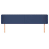 Vidaxl hoofdbord met randen 183x23x78 88 cm stof blauw