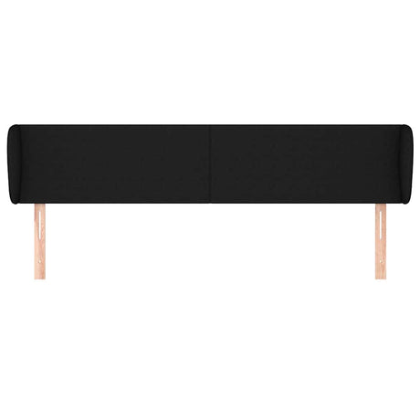 Vidaxl hoofdbord met randen 203x23x78 88 cm stof zwart