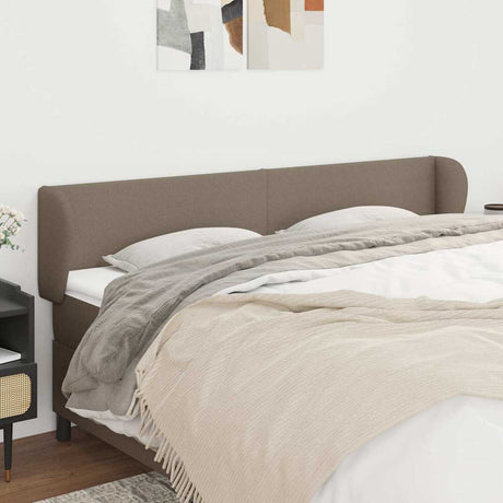 Vidaxl hoofdbord met randen 203x23x78 88 cm stof taupe