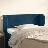 Vidaxl hoofdbord met randen 83x23x78 88 cm fluweel donkerblauw