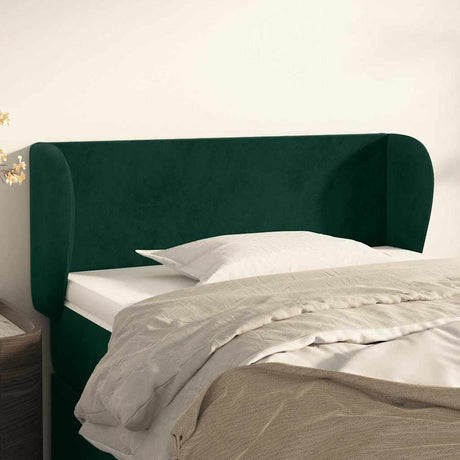Vidaxl hoofdbord met randen 93x23x78 88 cm fluweel donkergroen