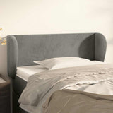 Vidaxl hoofdbord met randen 103x23x78 88 cm fluweel lichtgrijs