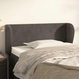 Vidaxl hoofdbord met randen 103x23x78 88 cm fluweel donkergrijs