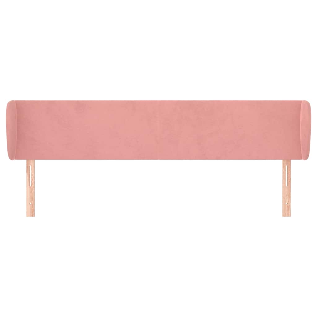 Vidaxl hoofdbord met randen 163x23x78 88 cm fluweel roze
