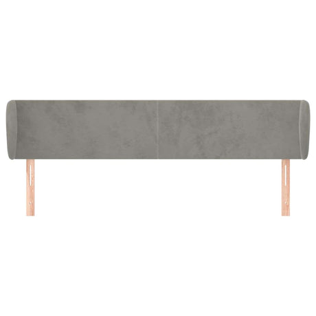 Vidaxl hoofdbord met randen 183x23x78 88 cm fluweel lichtgrijs