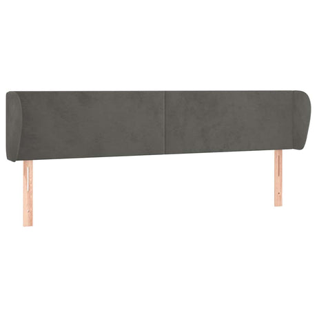 Vidaxl hoofdbord met randen 183x23x78 88 cm fluweel donkergrijs