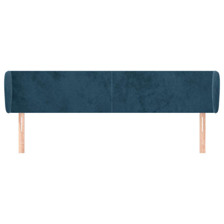 Vidaxl hoofdbord met randen 183x23x78 88 cm fluweel donkerblauw