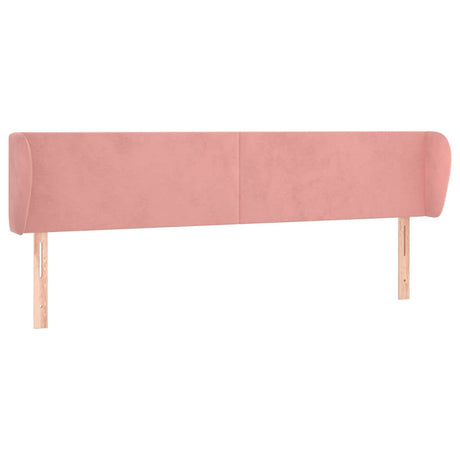 Vidaxl hoofdbord met randen 183x23x78 88 cm fluweel roze