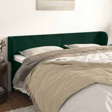 Vidaxl hoofdbord met randen 203x23x78 88 cm fluweel donkergroen