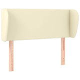 Vidaxl hoofdbord met randen 93x23x78 88 cm kunstleer crèmekleurig
