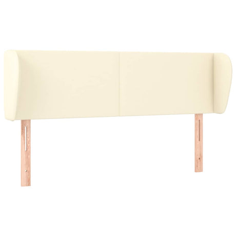 Vidaxl hoofdbord met randen 147x23x78 88 cm kunstleer crèmekleurig