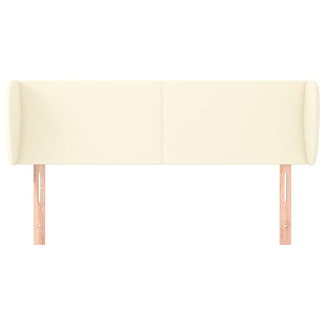 Vidaxl hoofdbord met randen 147x23x78 88 cm kunstleer crèmekleurig