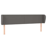 Vidaxl hoofdbord met randen 203x23x78 88 cm kunstleer grijs