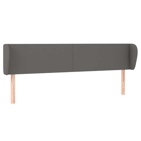 Vidaxl hoofdbord met randen 203x23x78 88 cm kunstleer grijs
