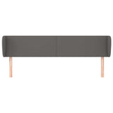 Vidaxl hoofdbord met randen 203x23x78 88 cm kunstleer grijs