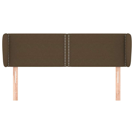 Vidaxl hoofdbord met randen 147x23x78 88 cm stof donkerbruin