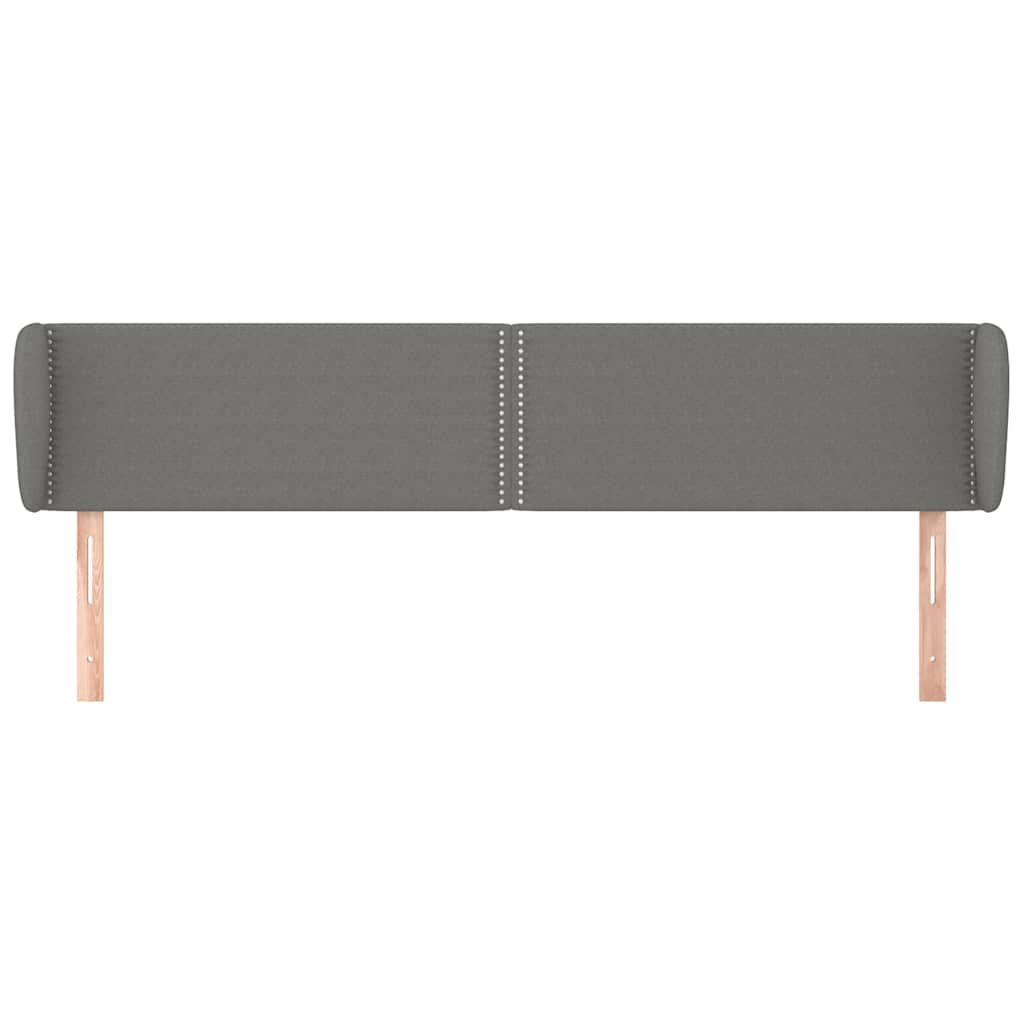 Vidaxl hoofdbord met randen 163x23x78 88 cm stof donkergrijs