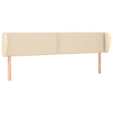 Vidaxl hoofdbord met randen 183x23x78 88 cm stof crèmekleurig
