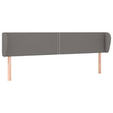 Vidaxl hoofdbord met randen 203x23x78 88 cm stof donkergrijs