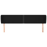 Vidaxl hoofdbord met randen 203x23x78 88 cm stof zwart