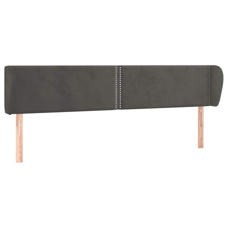 Vidaxl hoofdbord met randen 183x23x78 88 cm fluweel donkergrijs