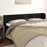 Vidaxl hoofdbord met randen 183x23x78 88 cm fluweel zwart