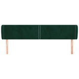 Vidaxl hoofdbord met randen 183x23x78 88 cm fluweel donkergroen
