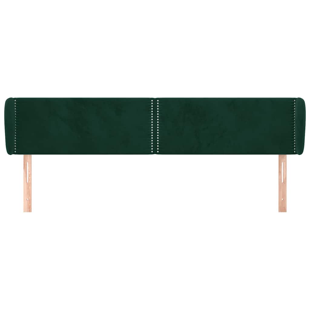 Vidaxl hoofdbord met randen 203x23x78 88 cm fluweel donkergroen