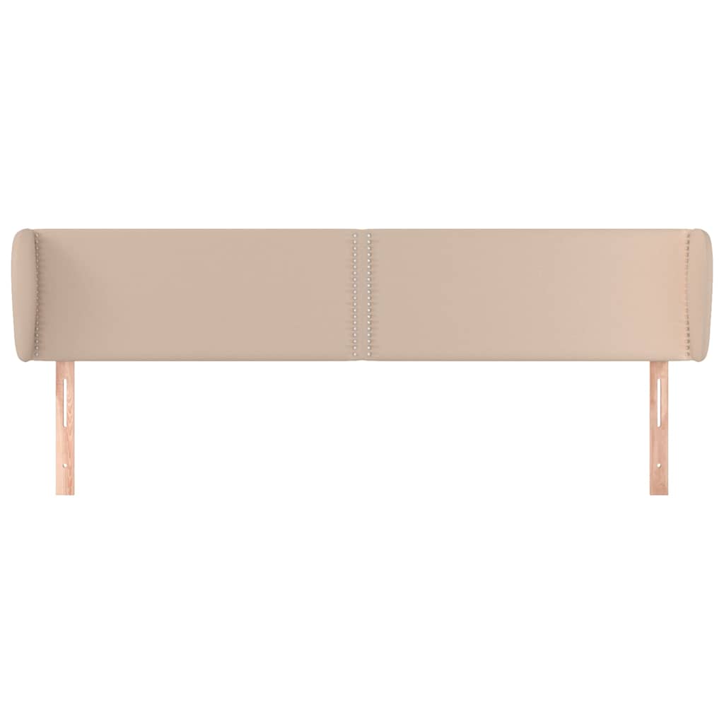 Vidaxl hoofdbord met randen 183x23x78 88 cm kunstleer cappuccinokleur