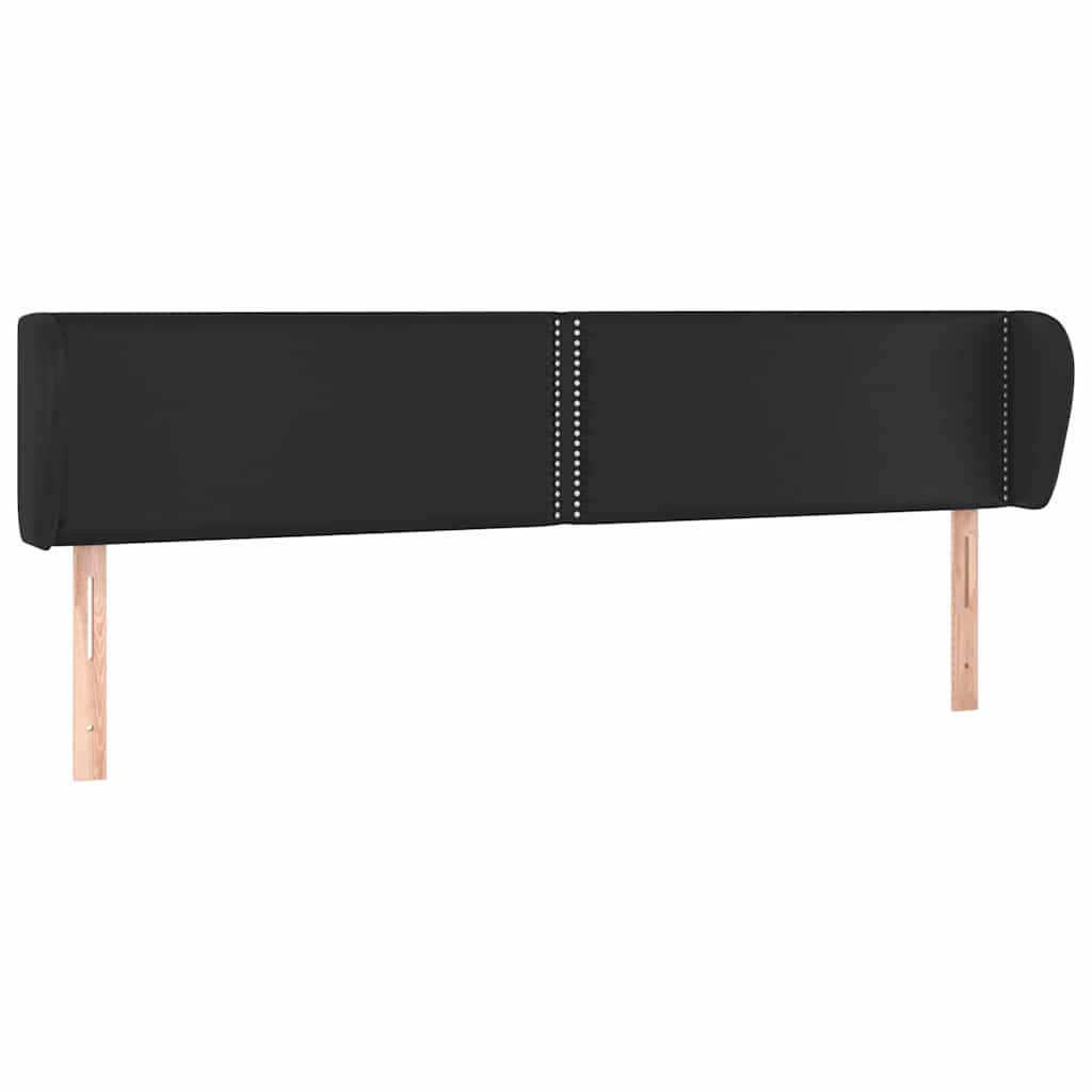 Vidaxl hoofdbord met randen 203x23x78 88 cm kunstleer zwart