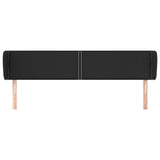 Vidaxl hoofdbord met randen 203x23x78 88 cm kunstleer zwart