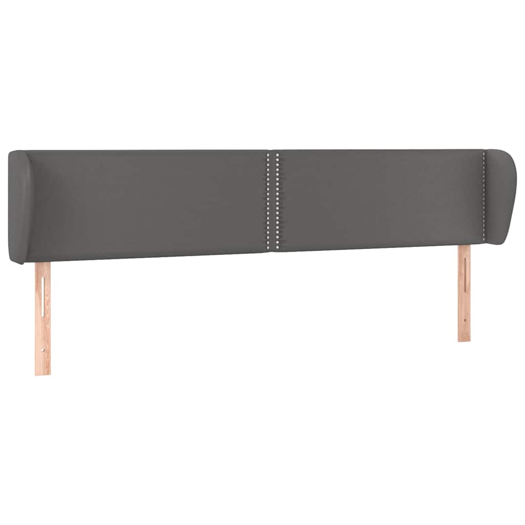 Vidaxl hoofdbord met randen 203x23x78 88 cm kunstleer grijs