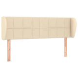 Vidaxl hoofdbord met randen 147x23x78 88 cm stof crèmekleurig