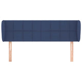 Vidaxl hoofdbord met randen 147x23x78 88 cm stof blauw