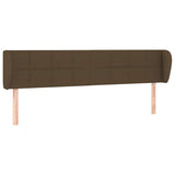 Vidaxl hoofdbord met randen 183x23x78 88 cm stof donkerbruin