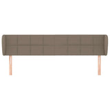 Vidaxl hoofdbord met randen 203x23x78 88 cm stof taupe