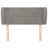 Vidaxl hoofdbord met randen 93x23x78 88 cm fluweel lichtgrijs
