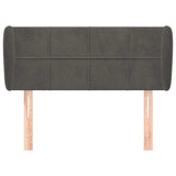 Vidaxl hoofdbord met randen 93x23x78 88 cm fluweel donkergrijs